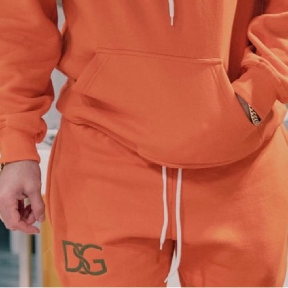 DSG Orange Sweatshirt Jogger with Embroidered Letters‎ Orange L NWOT